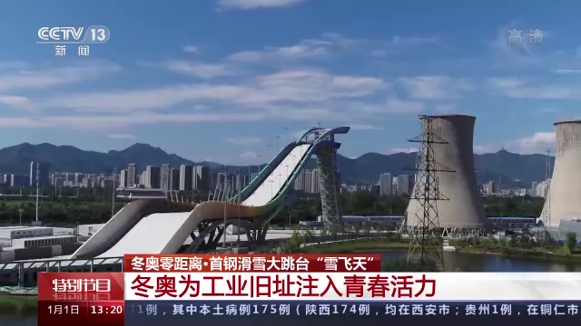 中的"飞天"元素,大跳台的曲线与飞天飘带极为契合,所以被称为"雪飞天"
