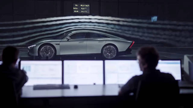 感受一下VISION EQXX概念车 0.17的风阻是什么概念……