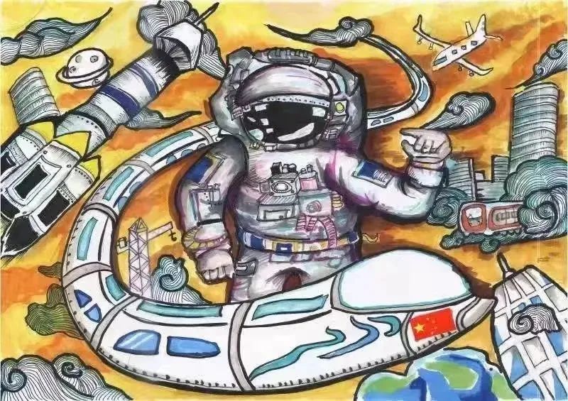 安徽小学生的画作跟着“太空出差三人组”上天啦!休闲区蓝鸢梦想 - Www.slyday.coM 安徽小学生的画作跟着“太空出差三人组”上天啦!休闲区蓝鸢梦想 - Www.slyday.coM
