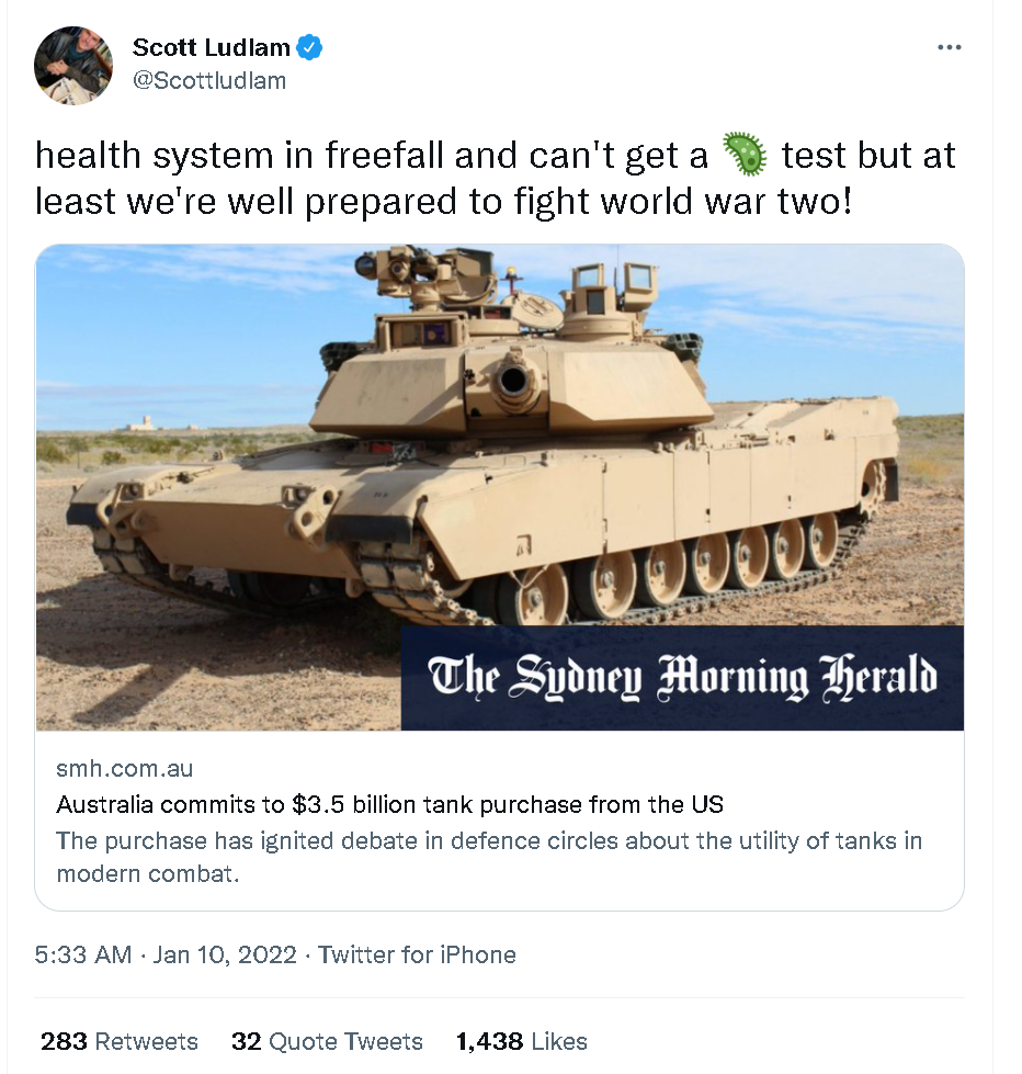 澳巨资从美采购“对抗中国”的超级坦克 遭网友吐槽