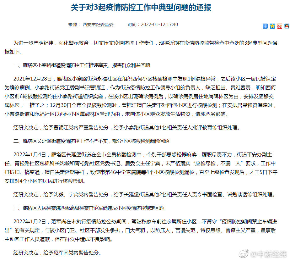 西安多人被处分 一干部将确诊病例小区推给其他辖区休闲区蓝鸢梦想 - Www.slyday.coM 西安多人被处分 一干部将确诊病例小区推给其他辖区休闲区蓝鸢梦想 - Www.slyday.coM