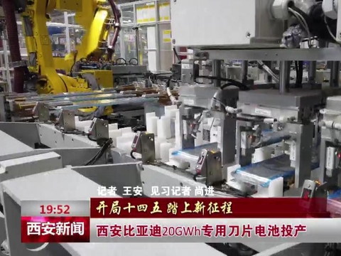 西安比亚迪专用刀片电池项目投产