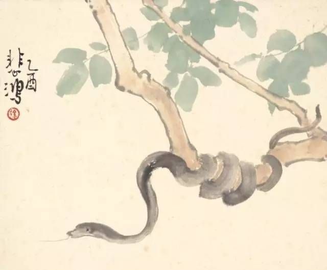 这次选取齐白石,徐悲鸿的十二生肖画作