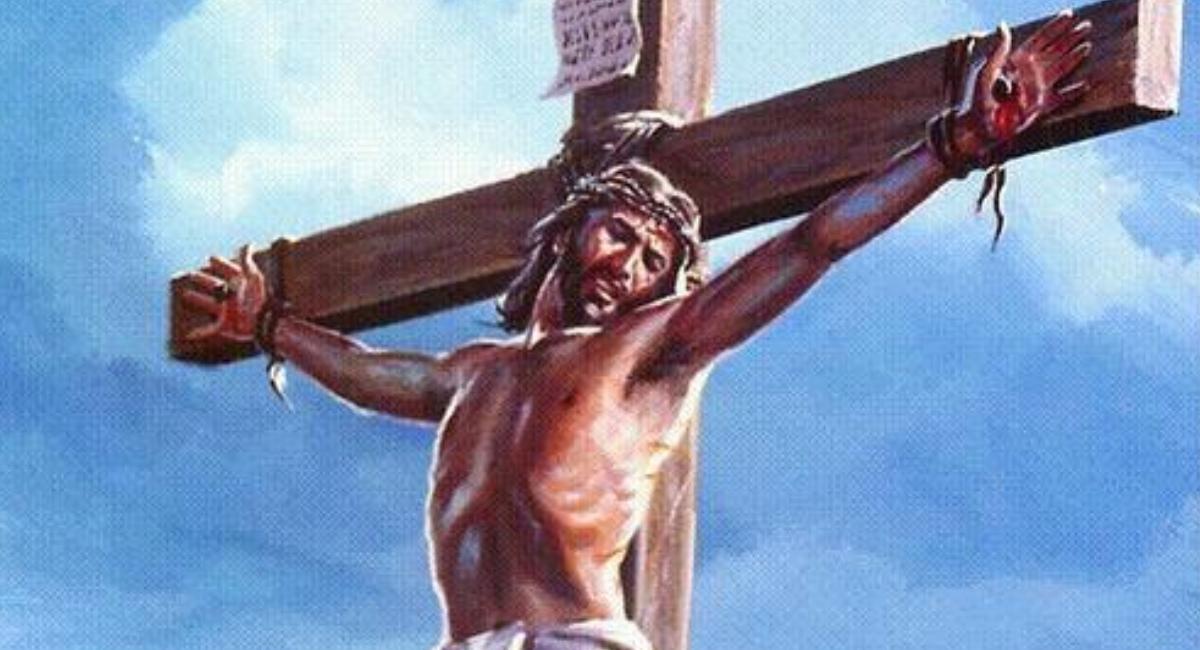 古罗马刑具十字架用铁钉刺穿犯人双脚给人带来持续的剧痛