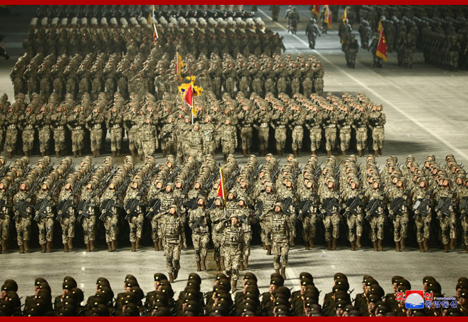 朝鲜阅兵式资料图 图自朝中社