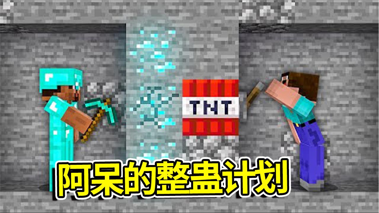 我的世界阿呆花巨资买下炸弹整蛊史蒂夫为的只是他身上的钻石