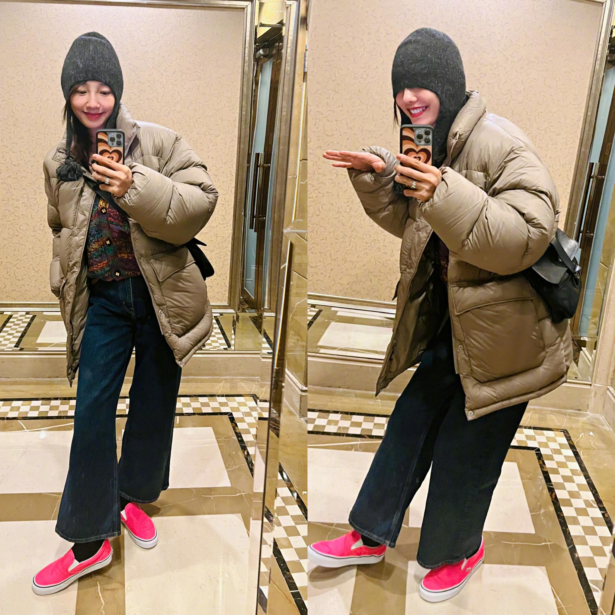 白百何母子合体出门，14岁元宝穿杨幂同款变<a href=