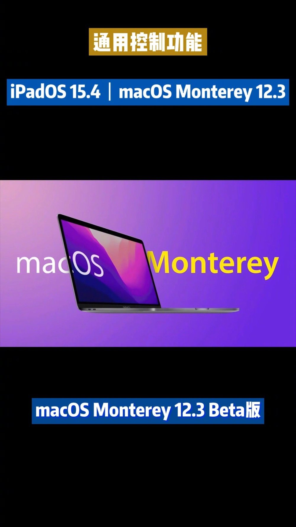 除了 苹果还发布了iPadOS 15.4和macOS Monterey 12.3Beta版……