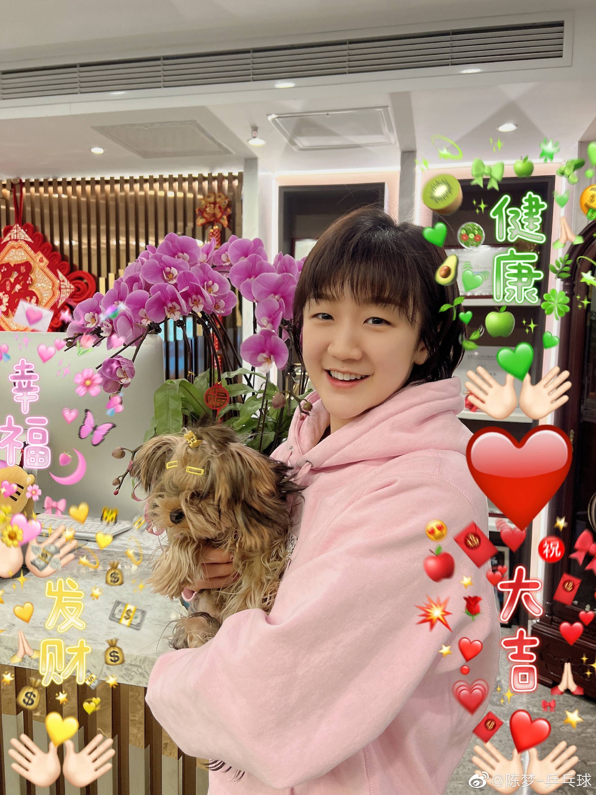 陈梦陪爸妈拍全家福，发型大变样，令人眼前一亮，<a href=