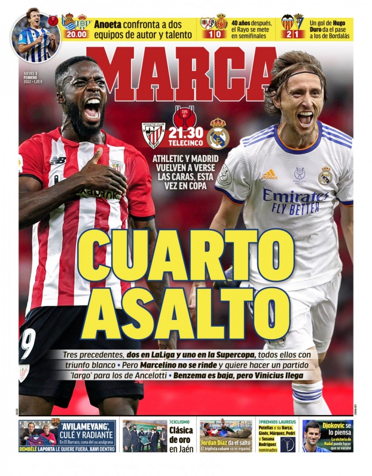 西甲今日头版:特劳雷正式亮相巴萨 皇马毕巴激战国王杯1/4决赛休闲区蓝鸢梦想 - Www.slyday.coM 西甲今日头版:特劳雷正式亮相巴萨 皇马毕巴激战国王杯1/4决赛休闲区蓝鸢梦想 - Www.slyday.coM