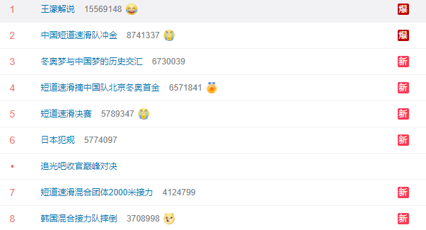 热搜第一！王濛解说太霸气，吐槽<a href=