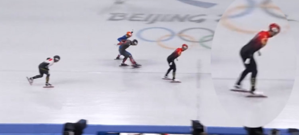 冰上博尔特！武大靖减速撞线，<a href=