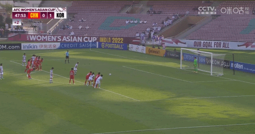 女足亚洲杯决赛半场结束！中国女足半场0比2落后<a href=