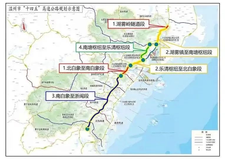 温州市"十四五"高速公路规划示意图数据统计显示,2021年,温州市全市