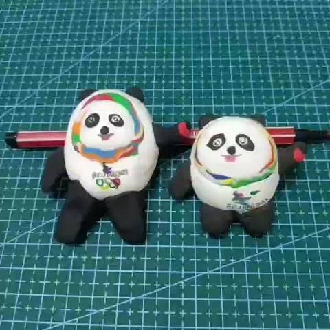 跟着学人手一墩冰墩墩手工黏土教程