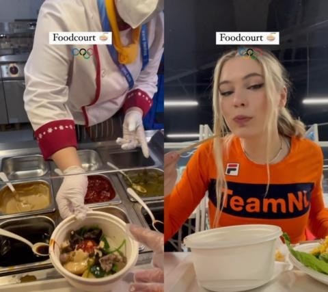 冬奥村美食好评不断！美国小姐姐成吃播，<a href=