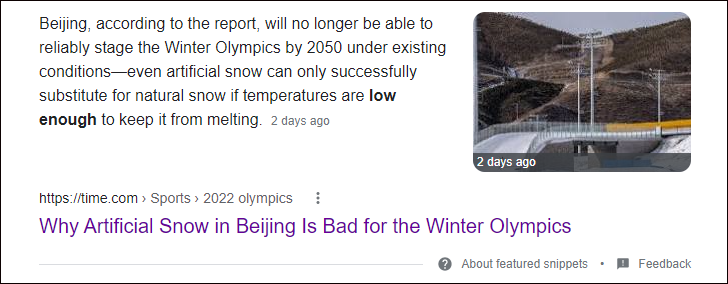 换标题前：为什么北京的人造雪对冬奥会是不利的？