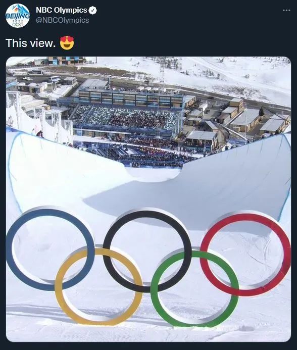NBC奥运会官推称赞北京冬奥会场地景色优美