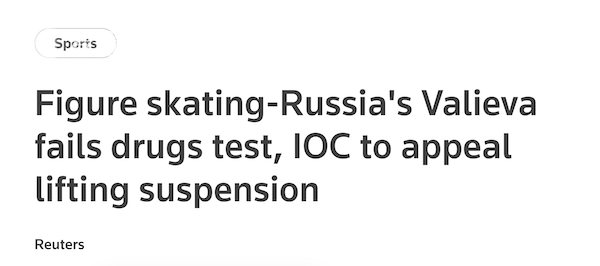 俄花滑天才少女瓦利耶娃取消禁赛 国际奥委会将提起上诉休闲区蓝鸢梦想 - Www.slyday.coM 俄花滑天才少女瓦利耶娃取消禁赛 国际奥委会将提起上诉休闲区蓝鸢梦想 - Www.slyday.coM