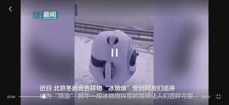 冰墩墩户外抖雪太可爱啦左扭右扭