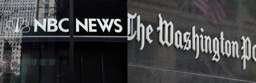 NBC（左）和《华盛顿邮报》资料图