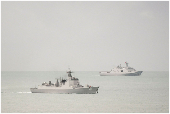 澳大利亚军方此次发布的中国军舰图片 图自澳国防部网站