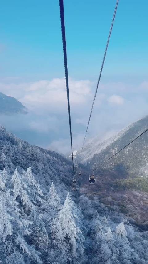 2月24日明月山云海雾凇雪景很美