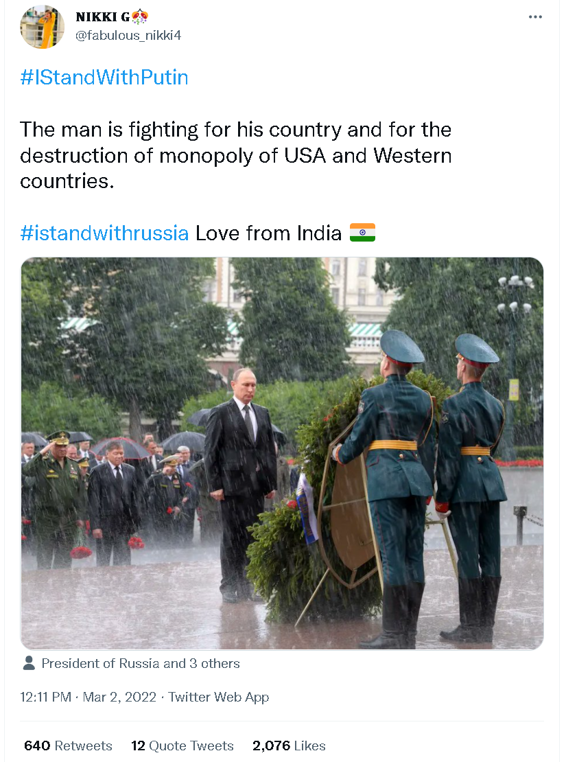 这个十几亿人口的亚洲大国,有许多网民公开支持俄罗斯?休闲区蓝鸢梦想 - Www.slyday.coM 这个十几亿人口的亚洲大国,有许多网民公开支持俄罗斯?休闲区蓝鸢梦想 - Www.slyday.coM