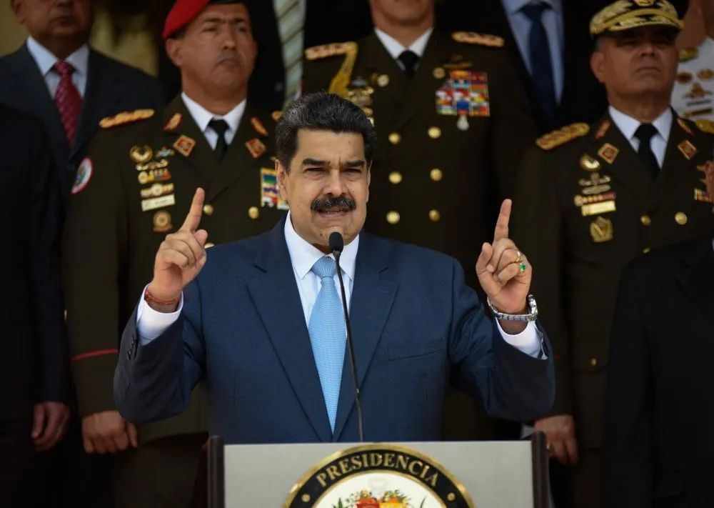▲2020年3月12日，在委内瑞拉首都加拉加斯，委内瑞拉总统马杜罗在新闻发布会上讲话。图/新华社