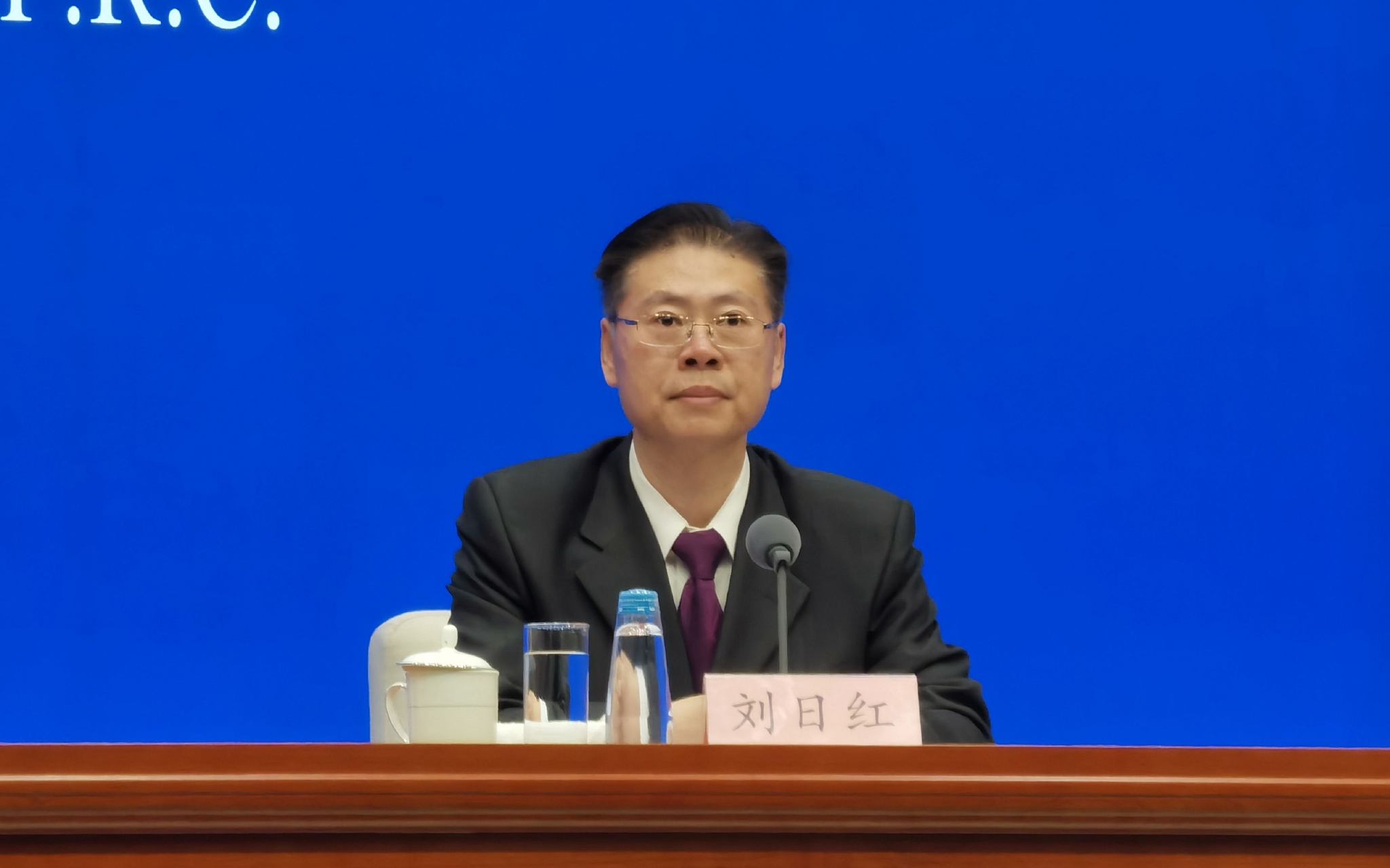 国务院研究室综合一司司长刘日红。新京报记者 陈琳 摄