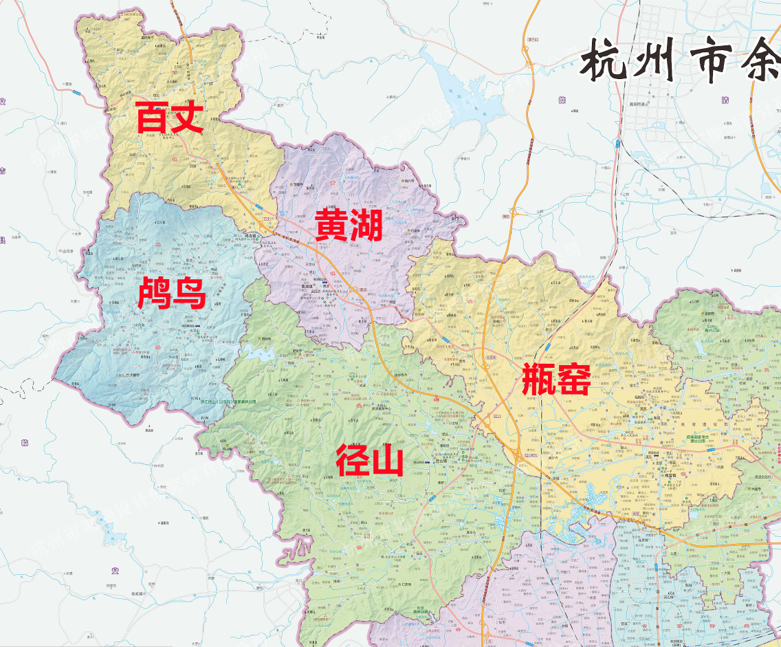 杭州十大区分布图,杭州区分布图,杭州十区分布图_大山谷图库