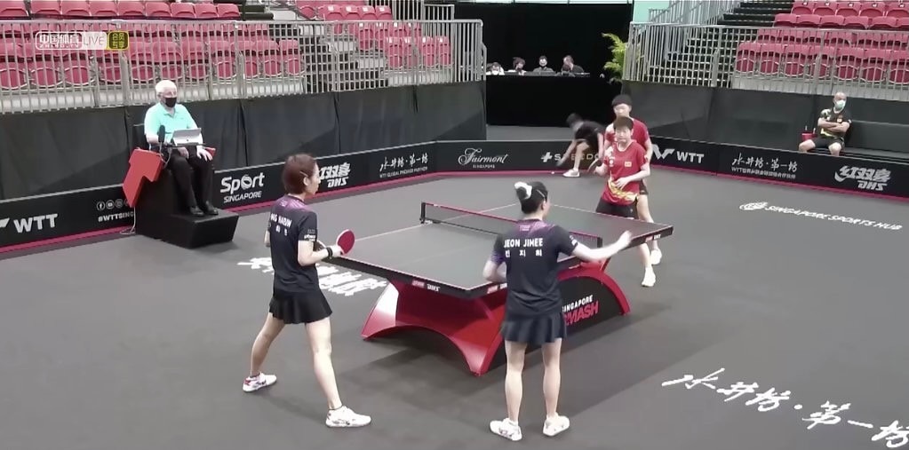 恭喜孙颖莎王曼昱，3-1淘汰<a href=