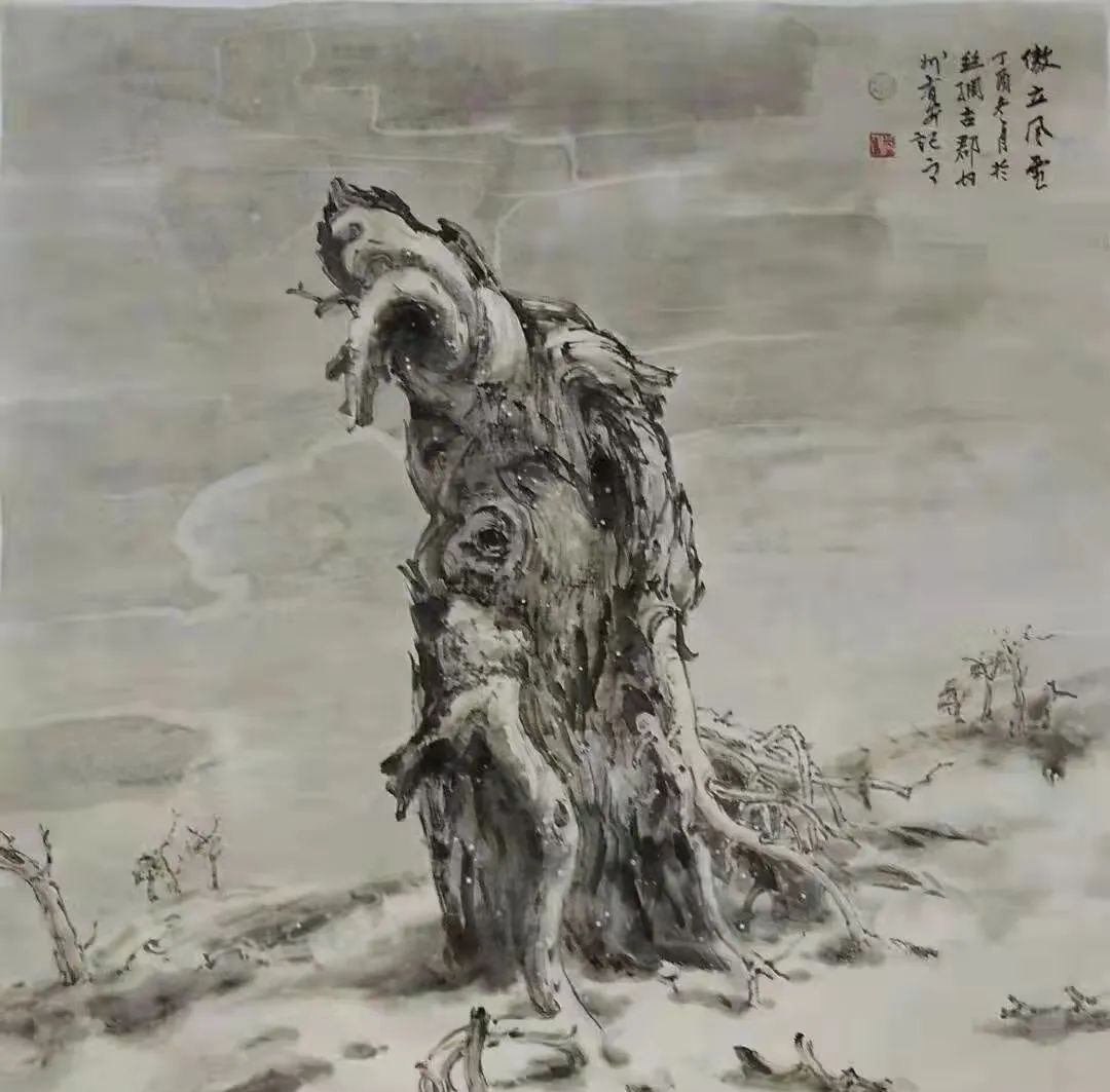 艺术中国胡杨风骨吴有安国画胡杨作品鉴赏