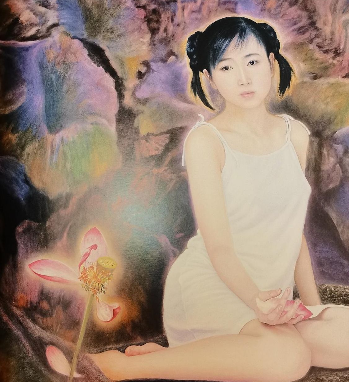 就在于父亲李壮平的人体绘画作品中,把女儿李勤当成了自己的模特