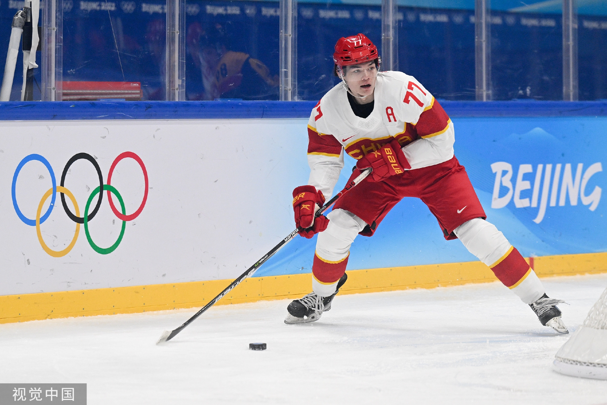 鄭恩來在北京冬奧會賽場。