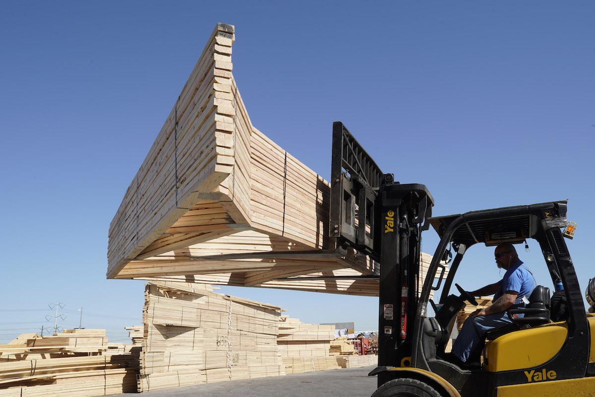 2021年5月6日,美國猶他州,鹽湖城伯頓木材公司。據美國福克斯新聞網報道,隨着美國房地產市場逐漸火熱,木材價格也水漲船高。