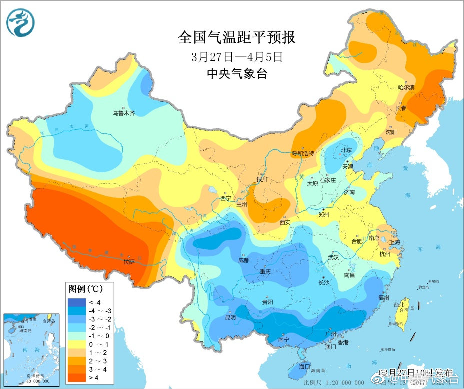 形势确定，大范围倒春寒不走，南方持续偏冷！权威预报：北方偏暖