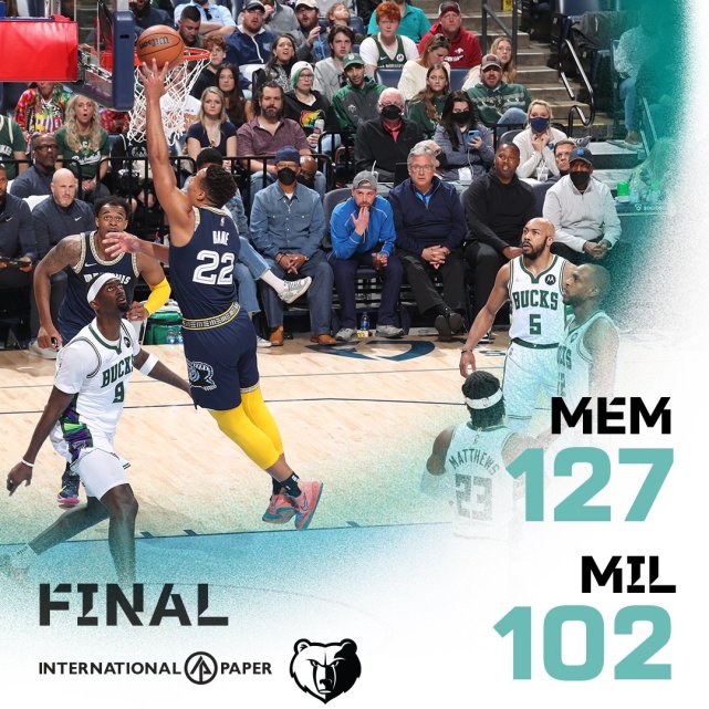 17胜2负！没有莫兰特，灰熊25分大胜雄鹿，胜率已超历史级豪门