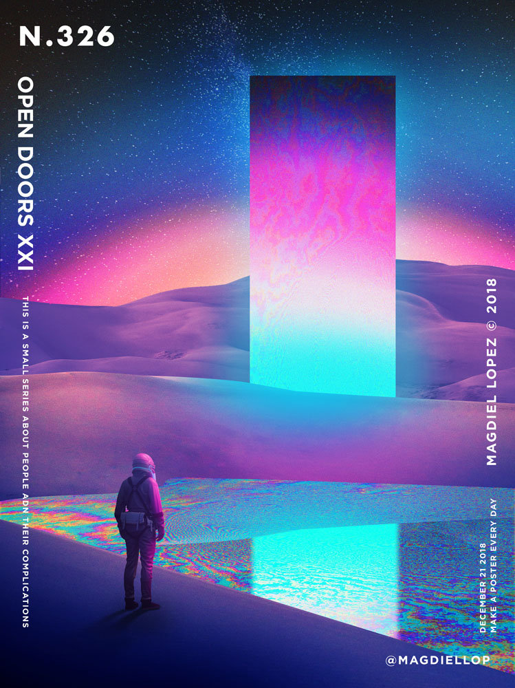 渐变色视觉海报设计，来自<a href=