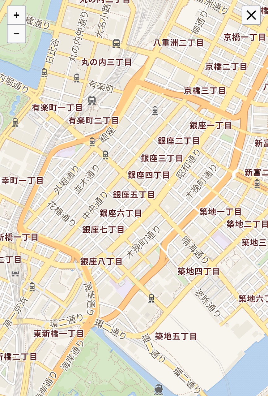 东京银座地图