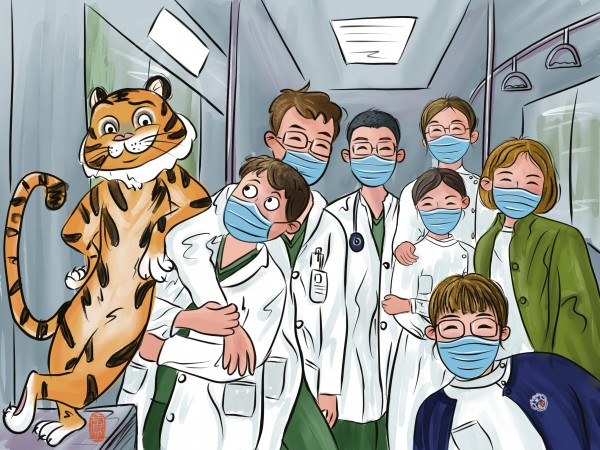 当“大白”遇上威猛“老虎” 这位斜杠医生用画笔送祝福、做科普、记战疫休闲区蓝鸢梦想 - Www.slyday.coM 当“大白”遇上威猛“老虎” 这位斜杠医生用画笔送祝福、做科普、记战疫休闲区蓝鸢梦想 - Www.slyday.coM