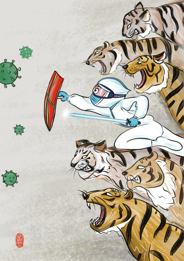 当“大白”遇上威猛“老虎” 这位斜杠医生用画笔送祝福、做科普、记战疫休闲区蓝鸢梦想 - Www.slyday.coM 当“大白”遇上威猛“老虎” 这位斜杠医生用画笔送祝福、做科普、记战疫休闲区蓝鸢梦想 - Www.slyday.coM