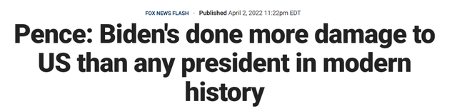 美前副总统彭斯:拜登对美国造成的伤害比历史上任何一位总统都大休闲区蓝鸢梦想 - Www.slyday.coM 美前副总统彭斯:拜登对美国造成的伤害比历史上任何一位总统都大休闲区蓝鸢梦想 - Www.slyday.coM