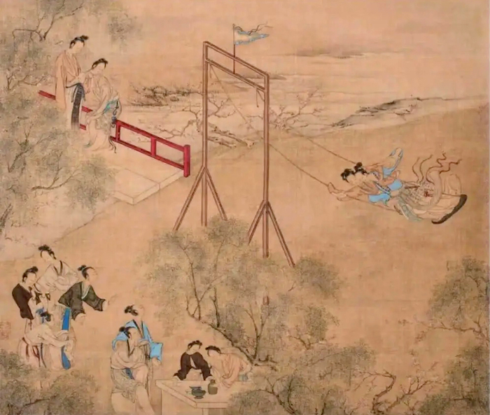 清 冷枚《盪秋千》