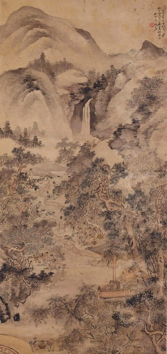 清 蘇六朋 《蘭亭雅集圖》