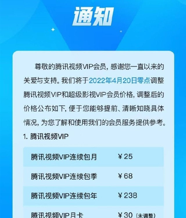 腾讯视频宣布会员涨价,你还会继续充值吗?休闲区蓝鸢梦想 - Www.slyday.coM 腾讯视频宣布会员涨价,你还会继续充值吗?休闲区蓝鸢梦想 - Www.slyday.coM