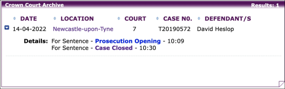 法院开庭审理信息