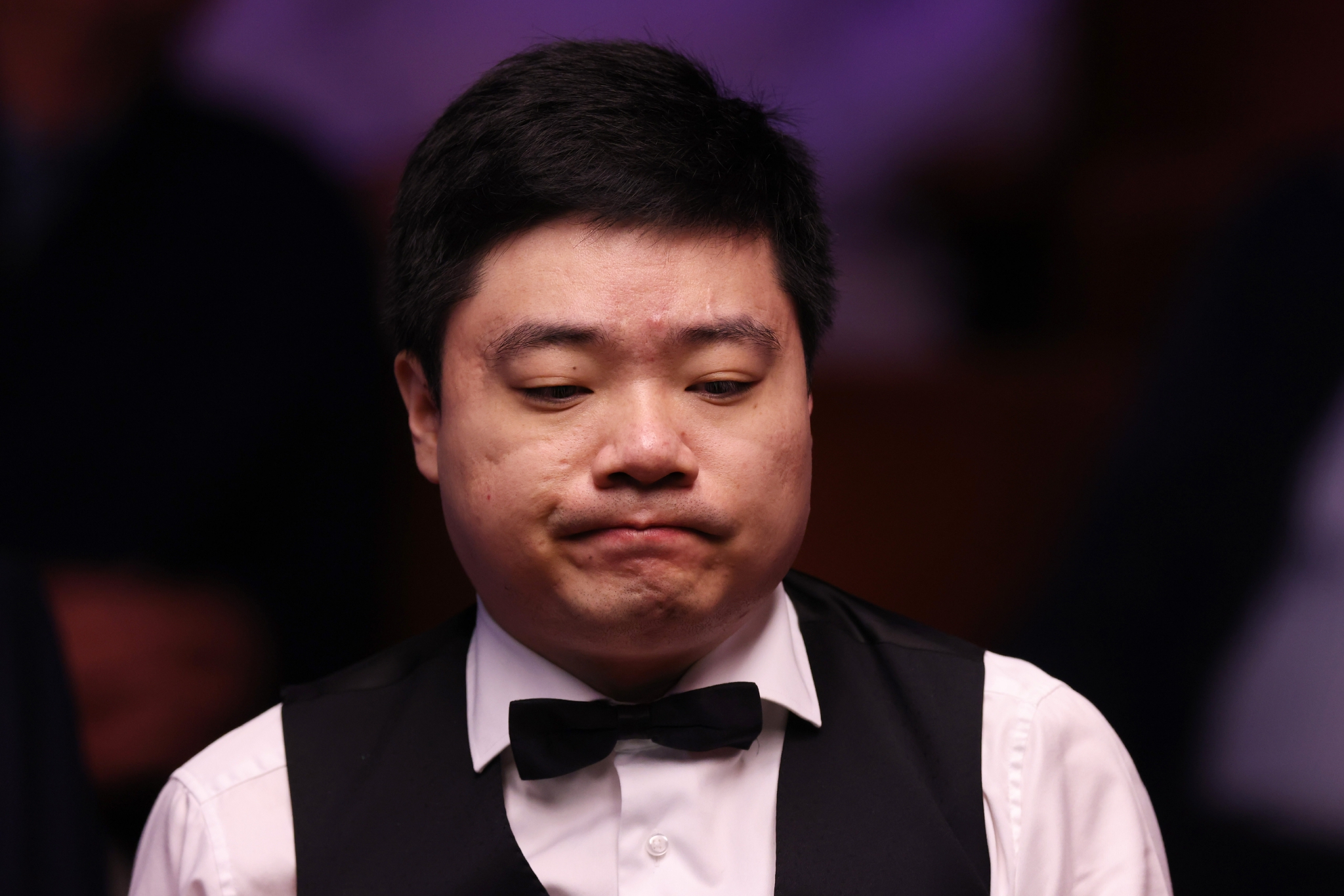 丁俊晖有些无奈。