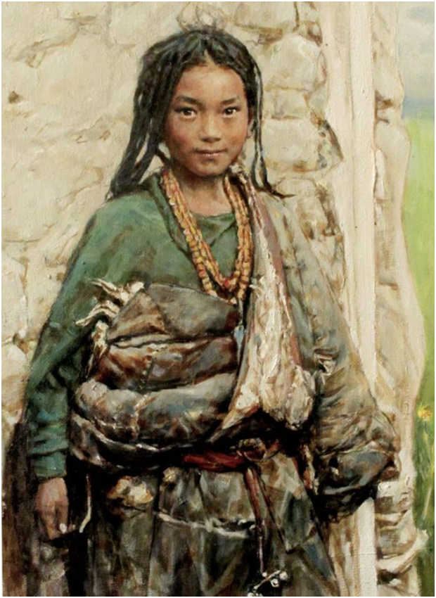 潘世勋作品《边远牧场的女孩》 四川美术学院美术馆供图