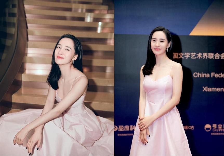 秋雅王智的身材也太好了穿吊带裙曲线好美身材有肉却不胖